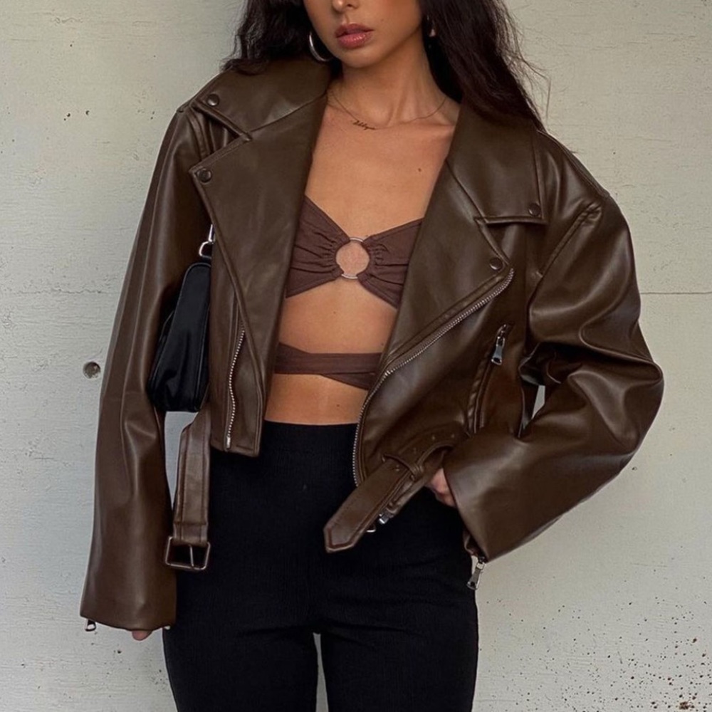 Lioness Brown Leather Jacket